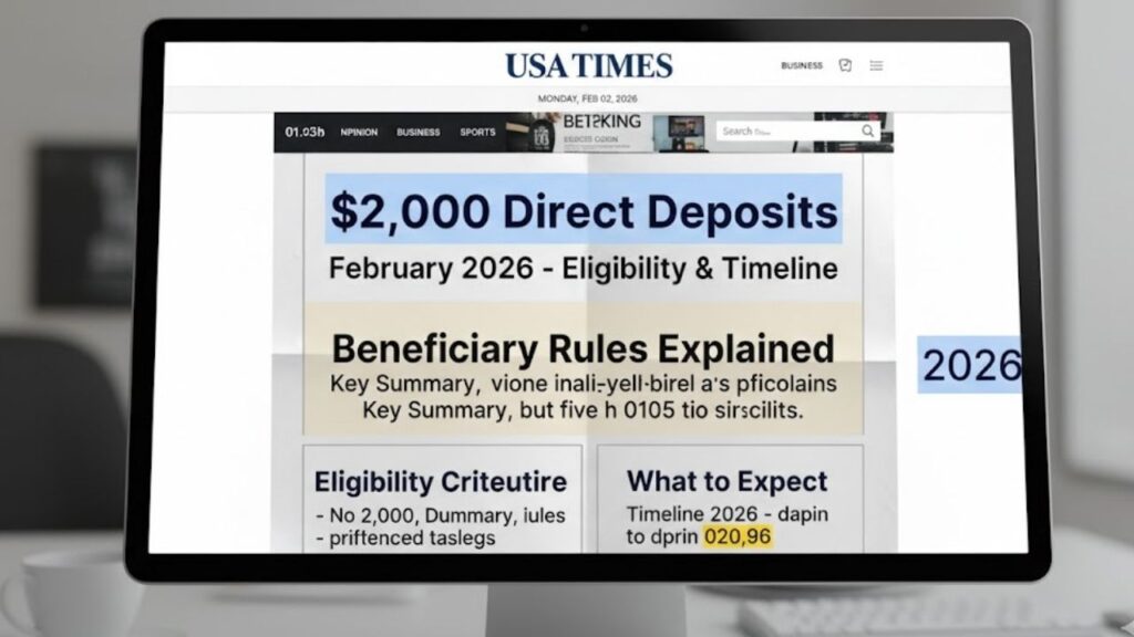 $2000 Direct Deposits Feb 2026: Eligibility, Timeline & Beneficiary Rules