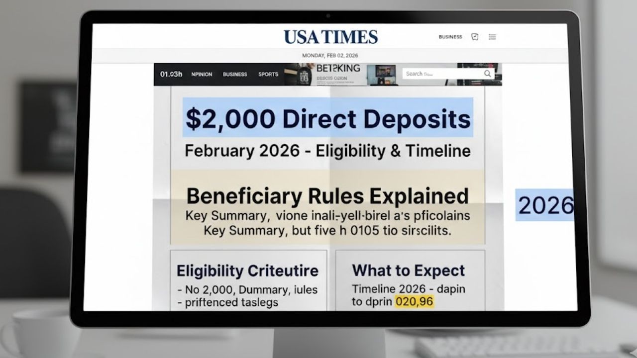 $2000 Direct Deposits Feb 2026: Eligibility, Timeline & Beneficiary Rules