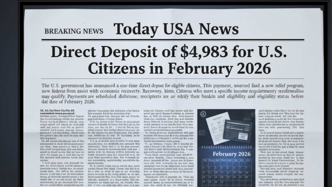 $4,983 Direct Deposit February 2026: Eligibility, Payment Dates & IRS Details